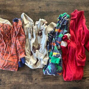 24 Month Fall/ Winter Boy Pajama Footie Bundle